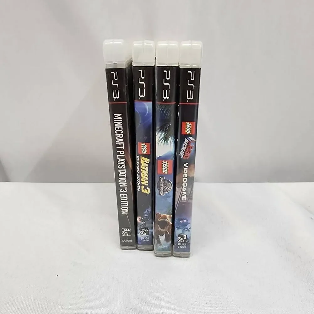 Sony PS3 Lot Of 4 LEGO Jurassic World, Batman, Lego Movie, Minecraft Untested